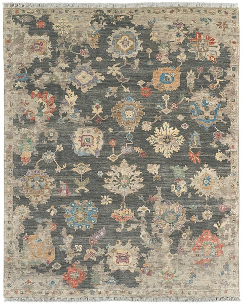 100% Wool Grey Oushak Style Rug