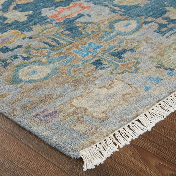 Navy / Multi-colored Oushak Style Rug