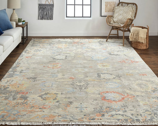 100% Wool Hand-Knotted Oushak Style Rug